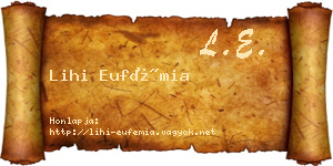 Lihi Eufémia névjegykártya